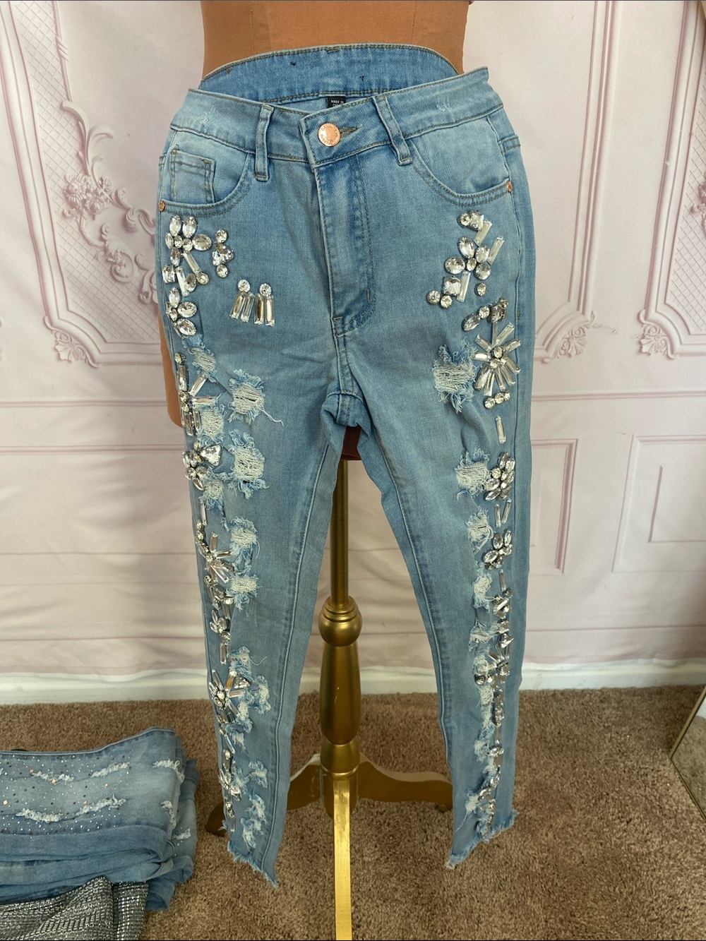 Crystal Denim Pants